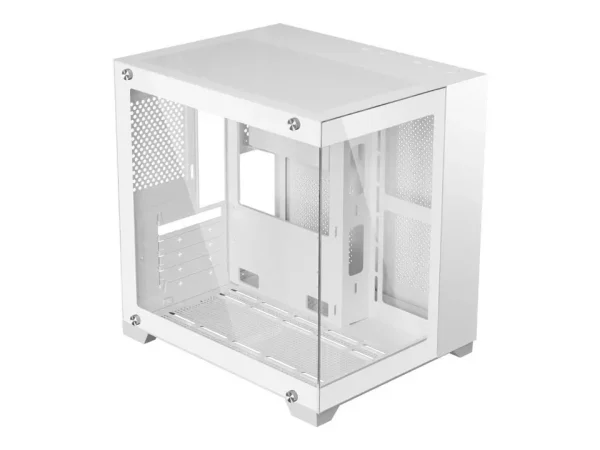 DIYPC DIY-CUBE01-W White USB3.0 Tempered Glass Micro ATX Gaming Computer Case w/ - Image 6