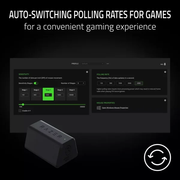 Razer HyperPolling Wireless Dongle True 8000 Hz for Compatible Mice - Image 4