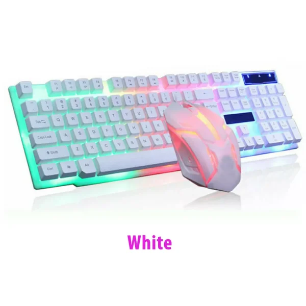 Computer Desktop Gaming Keyboard and Mouse Mechanical Feel LED Light Backlit - Image 10